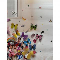 Orig Javiera Estrada Mixed Media Art Entitled Stream of Consciousness W Superman - 4722829
