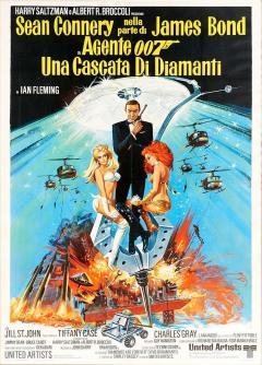 Original 1971 Italian James Bond Movie Poster Diamonds Are Forever  - 95910