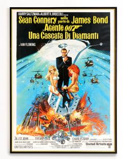 Original 1971 Italian James Bond Movie Poster Diamonds Are Forever  - 95914