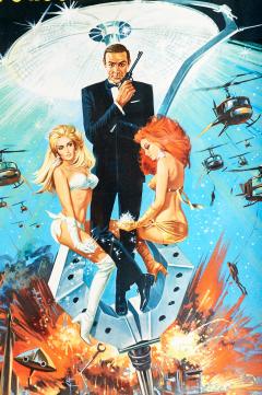 Original 1971 Italian James Bond Movie Poster Diamonds Are Forever  - 95915