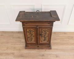 Original 19th Century Painted Wall Cabinet with Two Doors and One Drawer - 4458512