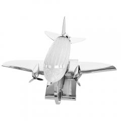 Original Art Deco Chrome Airplane Lamp w Frosted Glass - 3675063