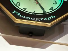 Original Art Deco Green Neon Hexagon Vintage RCA Radio and Phonograph - 3810976