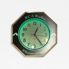 Original Art Deco Green Neon Hexagon Vintage RCA Radio and Phonograph - 3813428