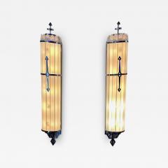 Original Art Deco Movie Theater Sconces Rare - 3796162