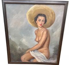Original Art Deco Oil on Canvas South American Se orita - 2175695