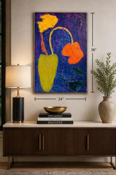 Original Big Flowers Oil on Canvas by Sharon Cannon Los Angeles Artist - 4715518