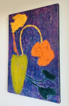 Original Big Flowers Oil on Canvas by Sharon Cannon Los Angeles Artist - 4715519