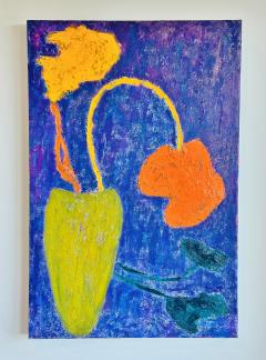 Original Big Flowers Oil on Canvas by Sharon Cannon Los Angeles Artist - 4715521
