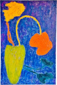 Original Big Flowers Oil on Canvas by Sharon Cannon Los Angeles Artist - 4716764