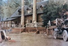 Original Circa 1914 Photo Lake Tahoe Area Dining Room At Fallen Leaf Lake Lodge - 3740096