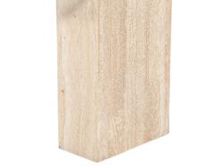 Original Italian Travertine Console Table with Glass Top and Brass Detailing - 2535969