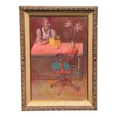 Original Jean Charles Bouloc Mix Media Oil Painting on Canvas - 4549784