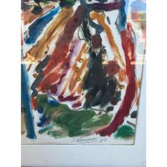 Original John Kalamaras Colorful Watercolor Landscape Painting - 4433141
