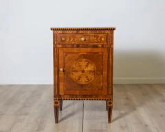 Original Louis XVI Period Italian Bedside Table with Marquetry Late 18th Cent - 4146655