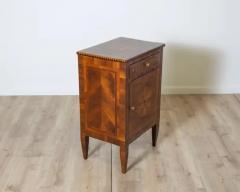 Original Louis XVI Period Italian Bedside Table with Marquetry Late 18th Cent - 4146658