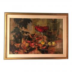 Original Mid Century Modern Jenny Tomao Abstract Still Life Painting - 1745480