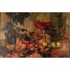 Original Mid Century Modern Jenny Tomao Abstract Still Life Painting - 1745482