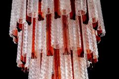 Original Midcentury Murano Glass Tronchi Four Tier Chandelier 1960 - 1578492