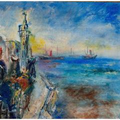 Original Moses Matusovski Expressionist Oil Painting - 4795226