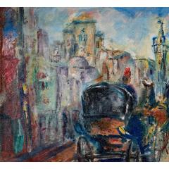 Original Moses Matusovski Expressionist Oil Painting - 4795228