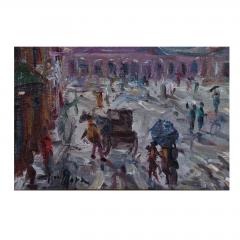 Original Oil Painting of a Paris Street Scene - 1745115