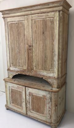 Original Paint Swedish Cupboard with Interior Drawers - 2313704