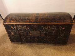 Original Painted Dowry Chest Trunk or Luggage Dated 1840 - 3001479