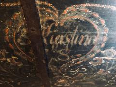 Original Painted Dowry Chest Trunk or Luggage Dated 1840 - 3001488