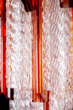 Original Venini Midcentury Murano Glass Tronchi Four Tier Chandelier 1960 - 985777
