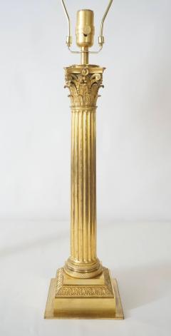 Ormolu Corinthian Column Sinumbra Base Table Lamps France circa 1825 - 3643839