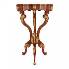 Ormolu and S vres porcelain antique kingwood gueridon table - 1641527