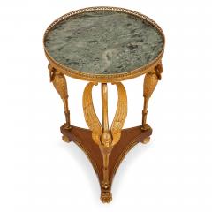 Ormolu and marble round side table in the French Empire style - 1503058