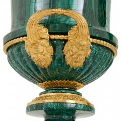 Ormolu mounted malachite Ekaterinburg vases after a design by I I Galberg - 2664942