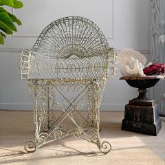 Ornate 19th Century Decorative Wirework Garden Chair - 4099829