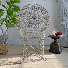 Ornate 19th Century Decorative Wirework Garden Chair - 4099830