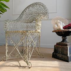 Ornate 19th Century Decorative Wirework Garden Chair - 4099831
