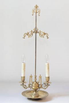 Ornate 19th Century French Bronze Table Lamp with Candle Style Lights - 3918593