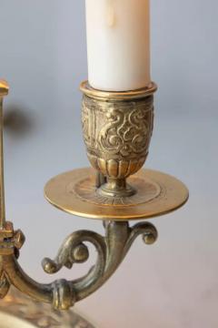 Ornate 19th Century French Bronze Table Lamp with Candle Style Lights - 3918605