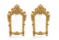 Ornately Wood Framed Pair Beveled Hanging Mirror - 2108325