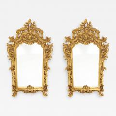 Ornately Wood Framed Pair Beveled Hanging Mirror - 2109931