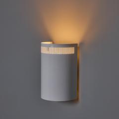 Orno Stockmann 1960s Model 5390 White Perforated Metal Wall Lights for Orno Finland - 4448269