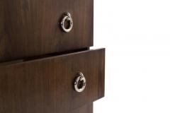 Orrefors Walnut Chests of Drawers on Nickel Legs - 507172