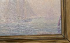 Oscar Anderson Oil On Canvas Of Sailboats By Oscar Anderson - 4555057