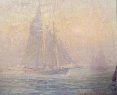 Oscar Anderson Oil On Canvas Of Sailboats By Oscar Anderson - 4555084