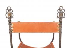 Oscar Bach Wrought Iron And Bronze Armchair - 4187428