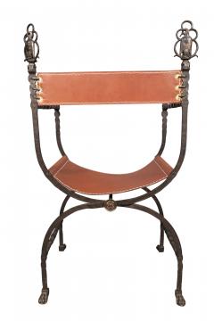 Oscar Bach Wrought Iron And Bronze Armchair - 4187458