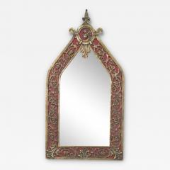 Oscar Bruno Bach Antique Oscar Bach Polychrome Decorated Bronze Mirror - 2671835