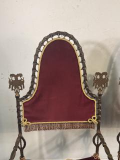 Oscar Bruno Bach EXTRAORDINARY PALATIAL HAND WROUGHT BRONZE IRON ARMCHAIRS BY OSCAR BRUNO BACH - 4156613