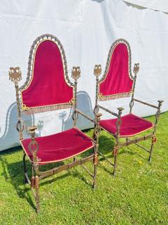 Oscar Bruno Bach EXTRAORDINARY PALATIAL HAND WROUGHT BRONZE IRON ARMCHAIRS BY OSCAR BRUNO BACH - 4156616